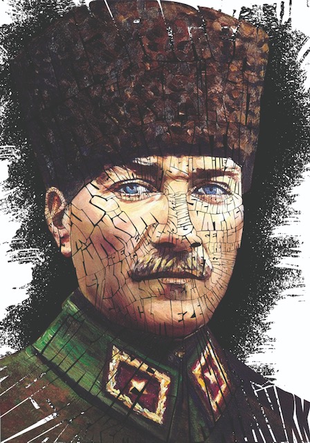 HATİCE AŞIK - Teknik: Tipografik Atatürk Portresi - Ölçü: 50 x 70 cm - Fiyat : 1.200 TL