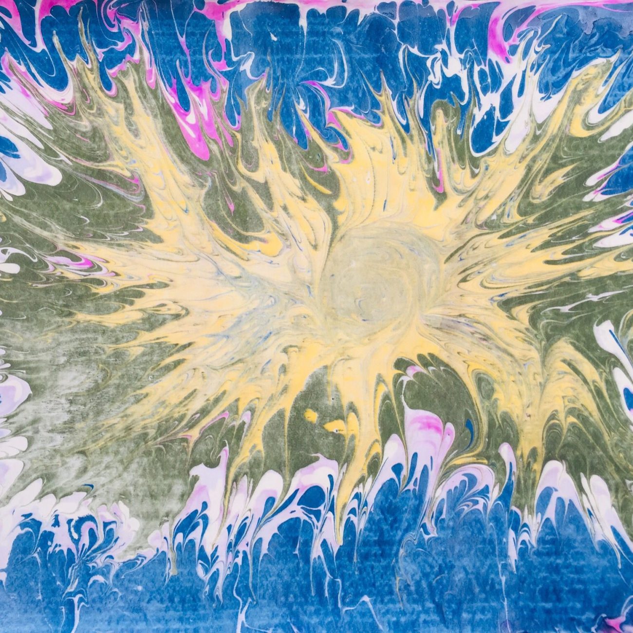Glimpse of a nebula - Teknik: Ebru Tekniği Ölçü: 50 x 70 cm Fiyat:2.360 TL