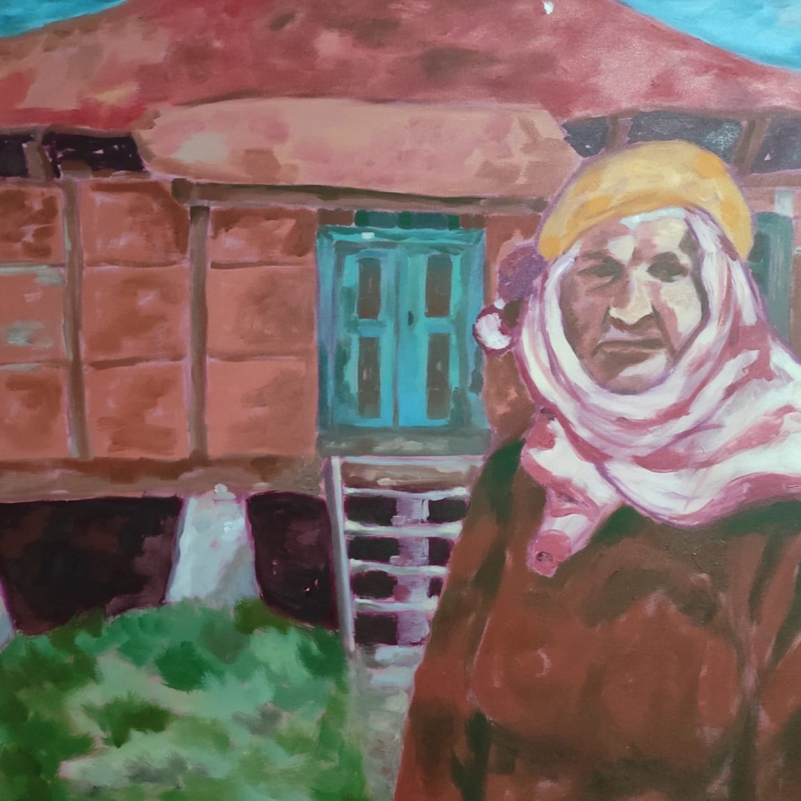 Şenay Göl “Yaşlı Kadın ve Ev” Tuval Üzeri Yağlı Boya 90x110 cm. 15.000₺+ KDV