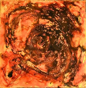 ARZU YAZICI "FIRE” 100×100 CM. DOKULU AKRILIK,INK 15.500 ₺ + KDV